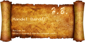 Handel Bardó névjegykártya